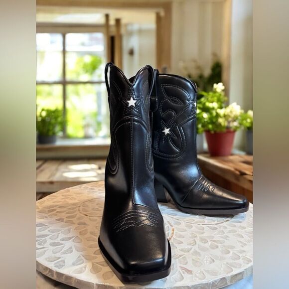 Stella McCartney $1355 Cloudy Alter Heel 85mm embroidery cowboy Western Boots - Picture 3 of 16